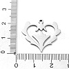 Non-Tarnish 304 Stainless Steel Pendants STAS-D036-06P-3