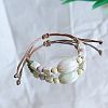 Oval Ceramic Beads Braided Bead Bracelets FS-WGF5392-03-1