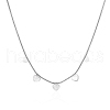 Stainless Steel 5 Heart Pendant Necklaces for Women Daily Wear DA3122-1-2