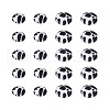 20Pcs 2 Colors Silicone Beads SIL-TA0001-07A-14