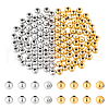 Unicraftale 120Pcs 2 Colors 304 Stainless Steel Round Seamed Beads STAS-UN0060-65C-1