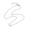 Mother's Day Jewellery Round Natural Cultured Freshwater Pearl Pendant Necklaces X-NJEW-JN04965-4