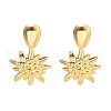 Flower 304 Stainless Steel Dangle Stud Earrings EJEW-C142-03G-4