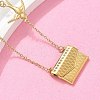 304 Stainless Steel Envolope & Bird Pendant Necklaces for Women NJEW-U037-01B-G-3