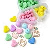 DIY Round & Heart Acrylic Beads Bracelets Jewelry Kits DIY-FS0006-28-4