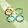 Glass Rondelle Beaded Stretch Bracelet for Women BJEW-JB08709-2