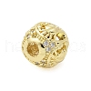 Brass Micro Pave Cubic Zirconia Beads KK-Z095-04G-04-2