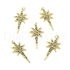 Brass Micro Pave Cubic Zirconia Pendants KK-E068-VB450-2