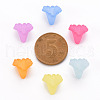 Frosted Acrylic Bead Caps X-MACR-S371-10A-4