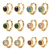 304 Stainless Steel Flat Round Hoop Earrings EJEW-P309-02G-2