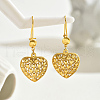 Alloy Hollow Heart Hoop Earrings EV8985-2
