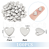 Unicraftale 100Pcs 304 Stainless Steel Stamping Blank Tag Charms FIND-UN0015-55-3