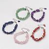 Natural Gemstone Chip Beads Bracelets BJEW-JB02807-1