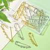 16Pcs 8 Style Stainless Steel Safety Pins Brooch Findings STAS-YW0001-37-6