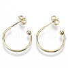 Brass Half Hoop Earrings KK-R112-041A-NF-2