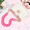 Acrylic Curban Chain Bag Straps FIND-WH0128-04-4