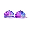 Transparent Spray Painted Glass Beads GLAA-I050-09C-2