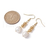 Mother's Day Jewellery Oval Natural Pearl Dangle Earrings EJEW-JE05614-01-3