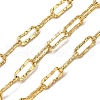 Brass Textured Paperclip Chains CHC-C014-10G-1