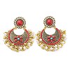 Resin Boho Stud Earrings EJEW-I288-01A-1