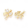 Brass Micro Pave Cubic Zirconia Pendants KK-N257-48G-2