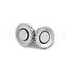 Rack Plating Alloy Magnetic Clasps with Loops PALLOY-F256-01A-P-4