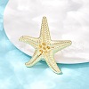 Ocean Theme Brass Cuff Rings RJEW-C135-01G-18-3