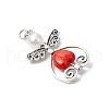 Acrylic & Plastic Imitation Pearl & Alloy Pendants PALLOY-JF03438-4