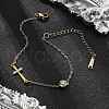 201 Stainless Steel Cable Chain Bracelets BJEW-H205-01E-G-1