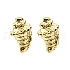Brass Stud Earrings EJEW-H157-01G-02-4
