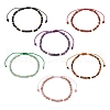 6Pcs 6 Styles Natural Gemstone Braided Bead Bracelets BJEW-JB11241-2