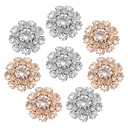 Gorgecraft 8Pcs 2 Colors Brass Shank Buttons RB-GF0001-02-1