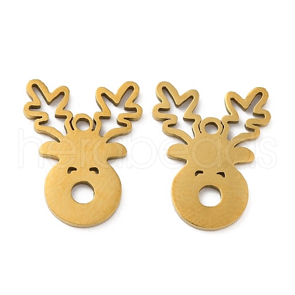 201 Stainless Steel Pendants STAS-Q245-09G-1