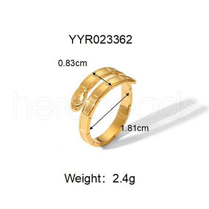Stainless Steel Cuff Ringds for Women HA1688-7-1