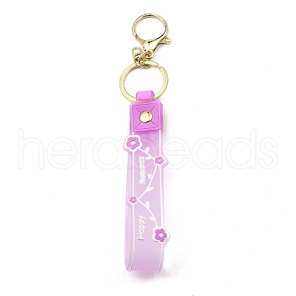 Flower PVC Rope Keychains KEYC-B015-01LG-01-1