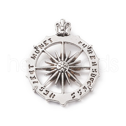 Tibetan Style Alloy Big Pendants FIND-C008-07AS-1