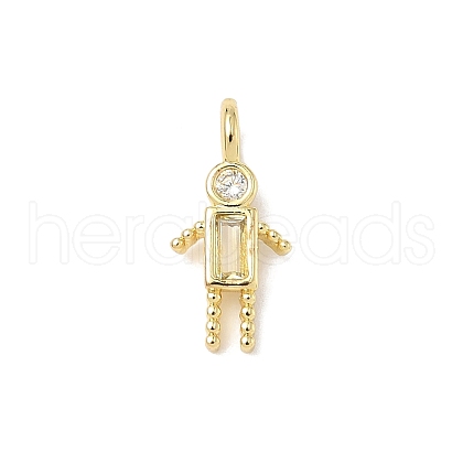 Brass Micro Pave Cubic Zirconia Pendants ZIRC-I356-17G-A07-1