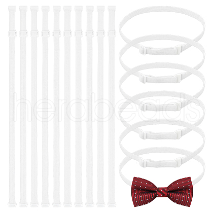 BENECREAT 16Pcs Adjustable Polyester Elastic Bow Tie Extender Bands FIND-BC0005-75A-01-1