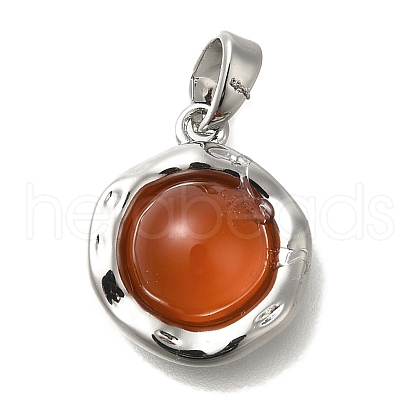 Natural Carnelian(Dyed & Heated) Pendants KK-K388-07P-1