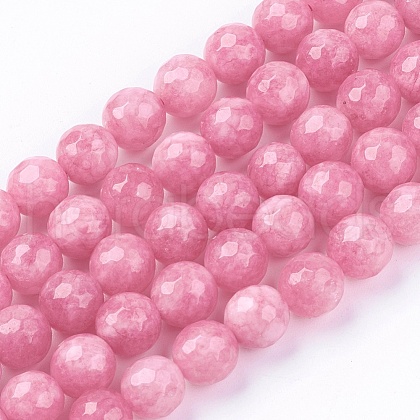 Natural White Jade Bead Strands X-G-R166-8mm-25-1