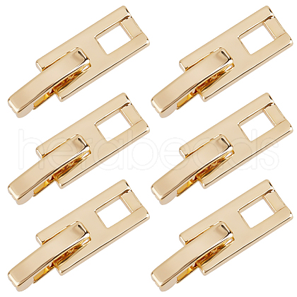 SUNNYCLUE 6Pcs Brass Fold Over Clasps KK-SC0005-46-1