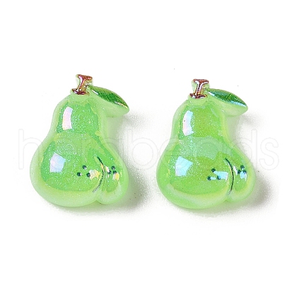 Glitter Plated Resin Cabochons RESI-H163-11F-1