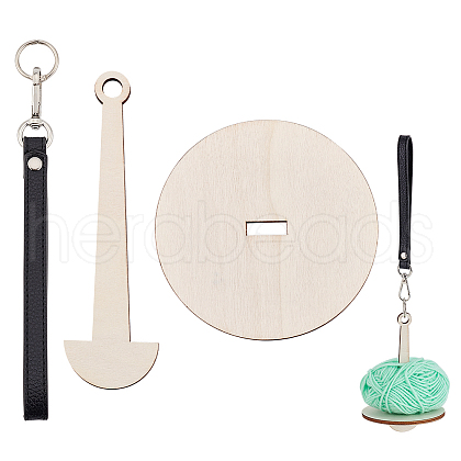 Portable Wooden Yarn Holder TOOL-WH0155-52-1