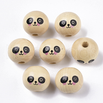 Natural Wood European Beads X1-WOOD-S055-16B-1