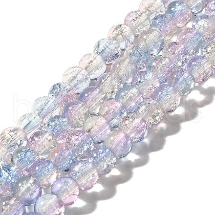 Crackle Glass Beads Strands X-CCG-C002-6mm-09-1