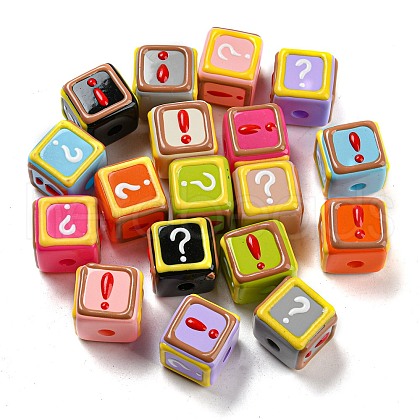 Opaque Acrylic European Beads OACR-E026-02-1