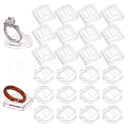   36Pcs 2 Styles Plastic Ring Display Stands RDIS-PH0001-006-1