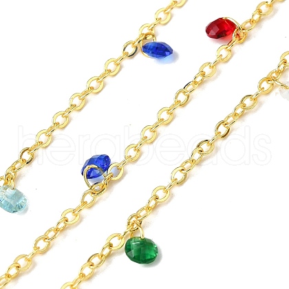 Brass Flat Round Cable Chains CHS-H112-11G-1