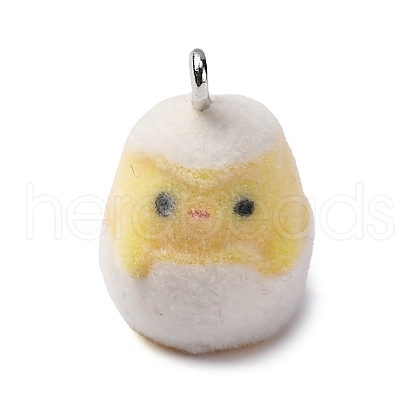 Flocky Resin Pendants FIND-S001-14A-1