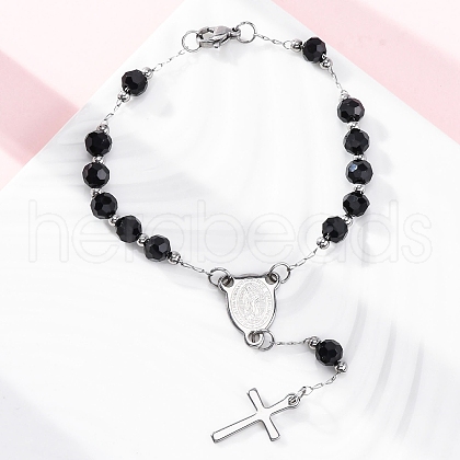 304 Stainless Steel Link Chain Bracelets BJEW-A032-07P-01-1